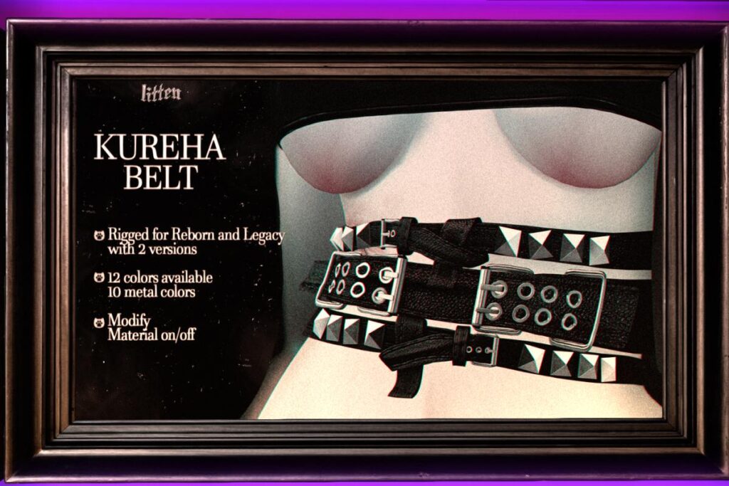Kureha Belt - Legacy/Reborn, L$199 each/L$599 FP