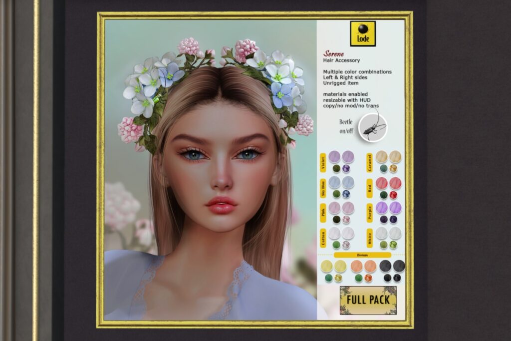 Serene Hair Accessory, L$375 each