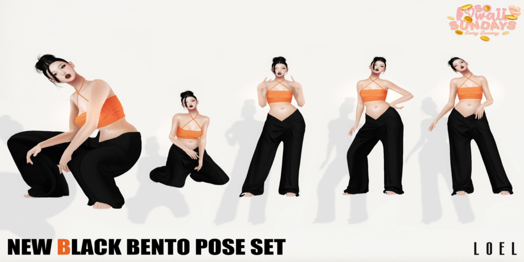 New Black Poses	&lt;a href=&quot;http://maps.secondlife.com/secondlife/Stargazer%20Galaxy/101/47/3118&quot;&gt;Teleport&lt;/a&gt;