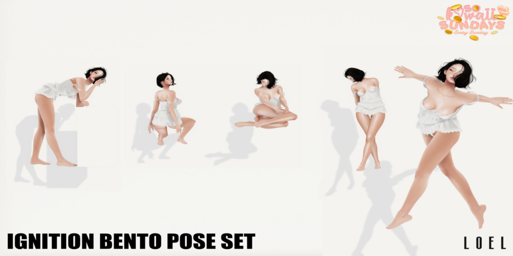 Ignition Poses	&lt;a href=&quot;http://maps.secondlife.com/secondlife/Stargazer%20Galaxy/101/47/3118&quot;&gt;Teleport&lt;/a&gt;
