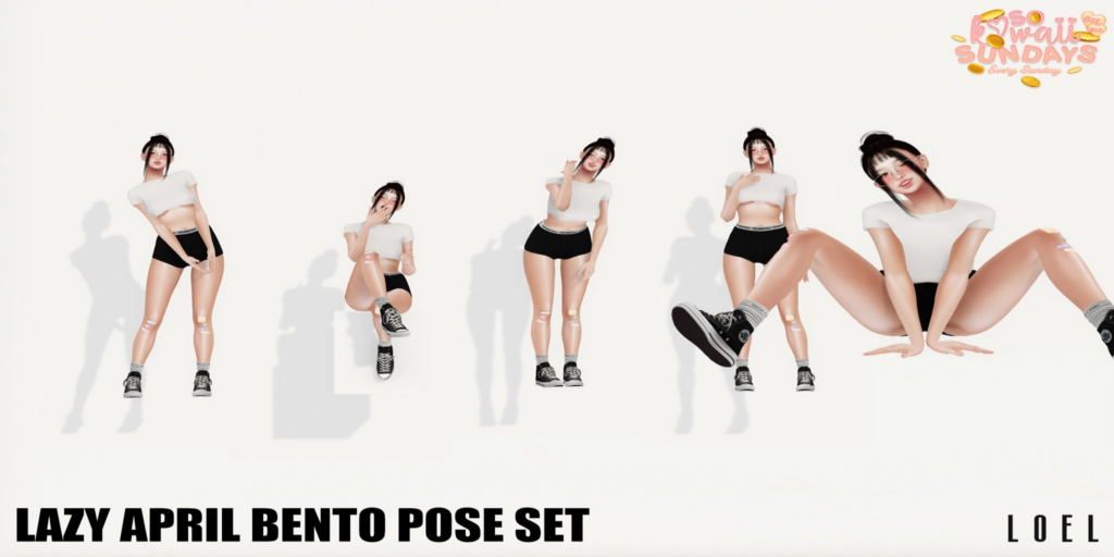 Lazy April Poses	&lt;a href=&quot;http://maps.secondlife.com/secondlife/Stargazer%20Galaxy/101/47/3118&quot;&gt;Teleport&lt;/a&gt;