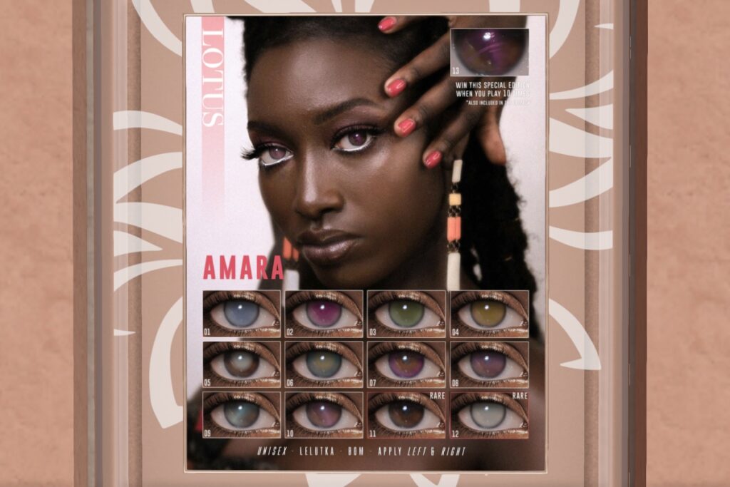 Amara Eyes - BOM/EvoX, L$60 per play/L$1600 FP