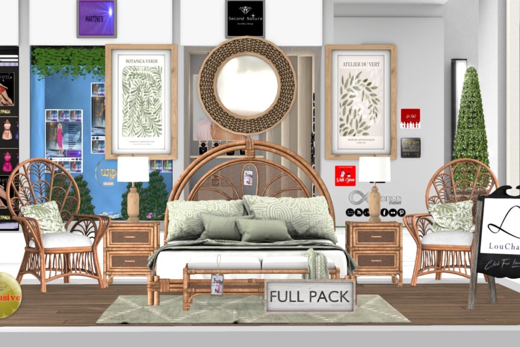 Anaya Bedroom Decor Set, L$99-L$299 each/L$899 FP