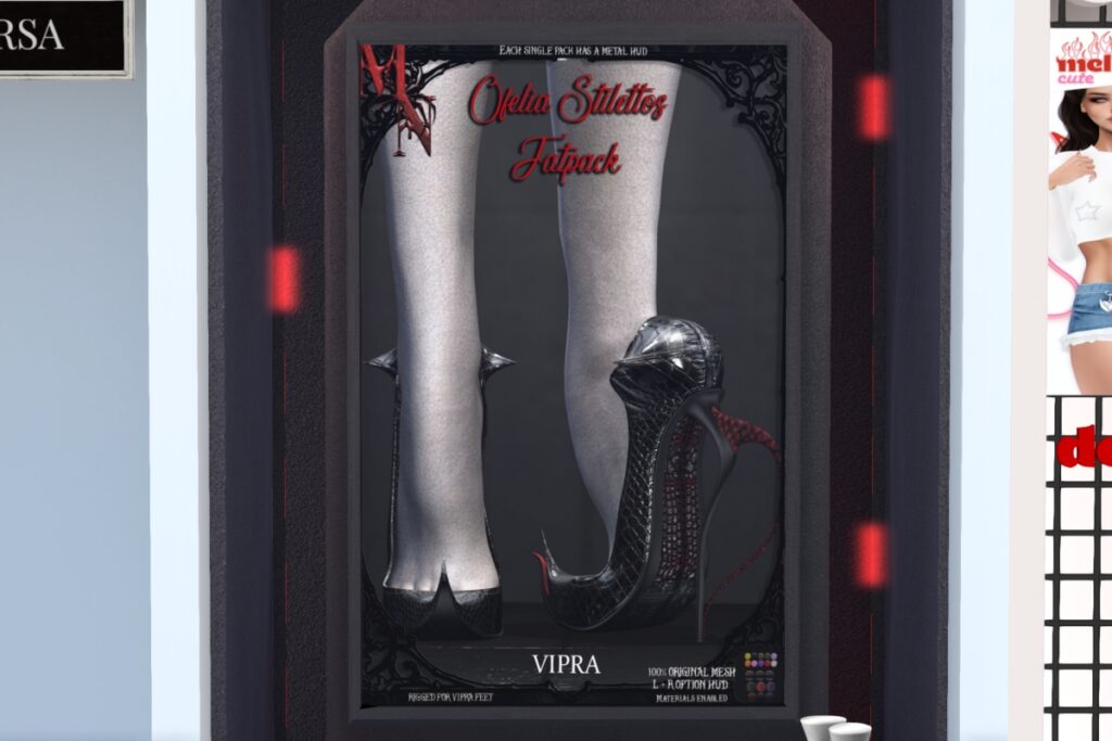 Ofelia Stilettos - Vipra Feet, L$275 each/L$1750 FP