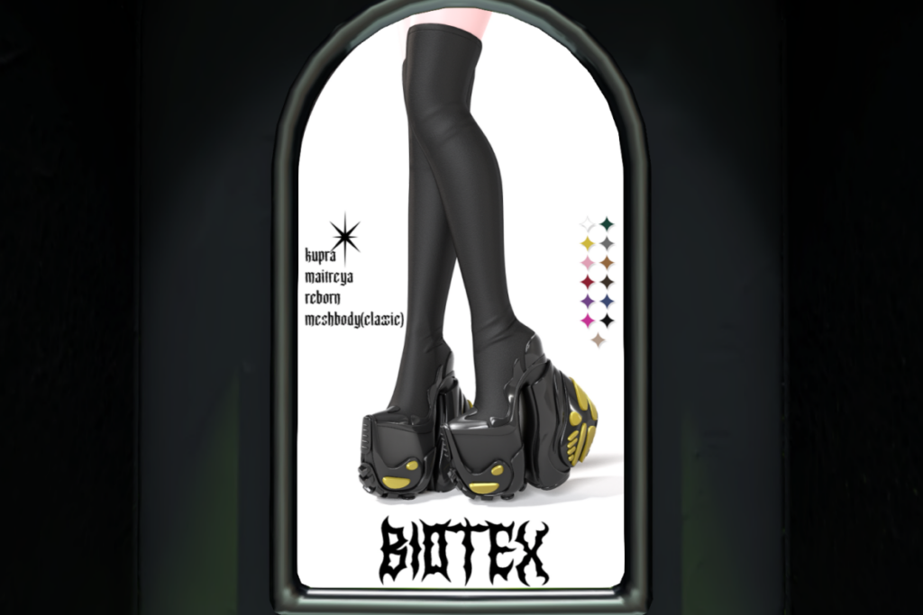 Biotex Boots - Inithium/Legacy/Maitreya/Reborn, L$299