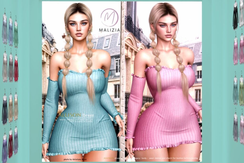 Allison Dress - GenX/Legacy/Maitreya/Reborn/+mods, L$219 each/L$1199 FP