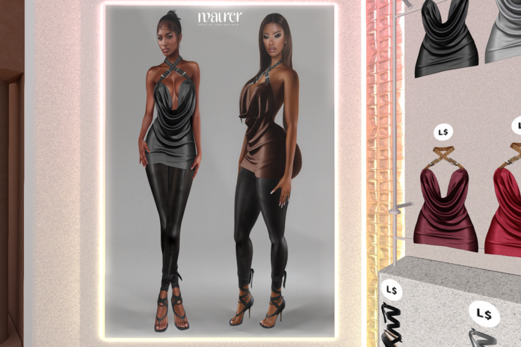 Heated Dress &amp; Ferra Ribbon Heels - Fits Not Listed, L$290 each/L$1300 each FP