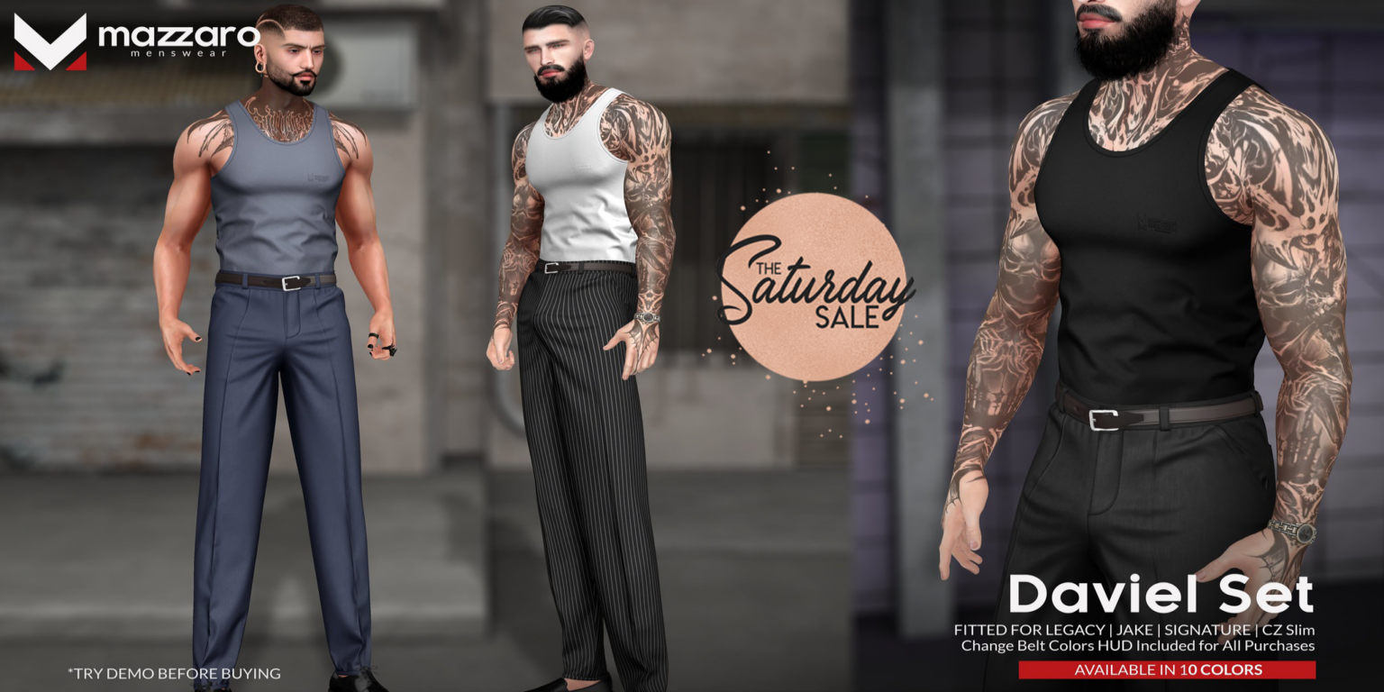 Daviel Set - CZ Slim/Gianni/Jake/Legacy	&lt;a href=&quot;http://maps.secondlife.com/secondlife/Heartbreak/131/129/166&quot;&gt;Teleport&lt;/a&gt;