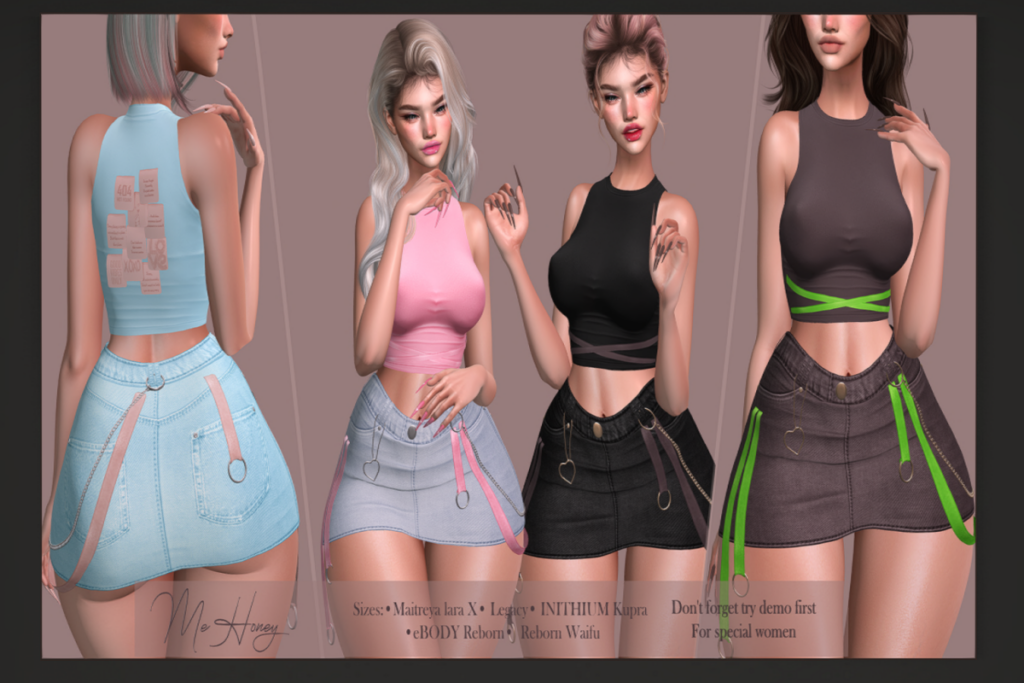 Enrique Top and Skirt - Inithium/Legacy/MaitreyaX/Reborn/+mods, L$220 each/L$900 each FP
