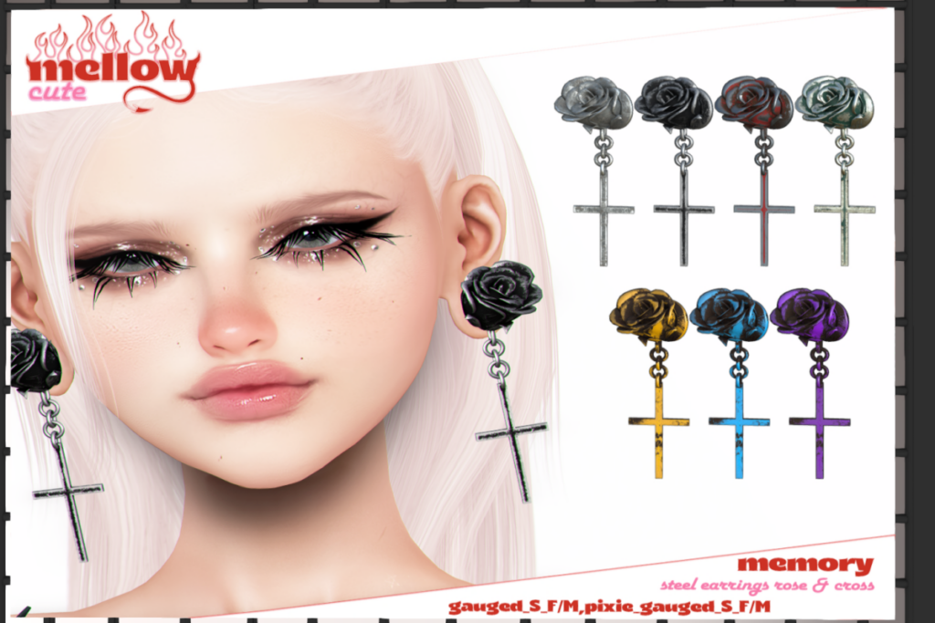 Memories Earrings - Swallow Gauged Pixie &amp; S F+M Ears, L$250
