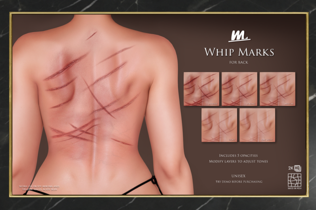 Whip Marks - BOM, L$250