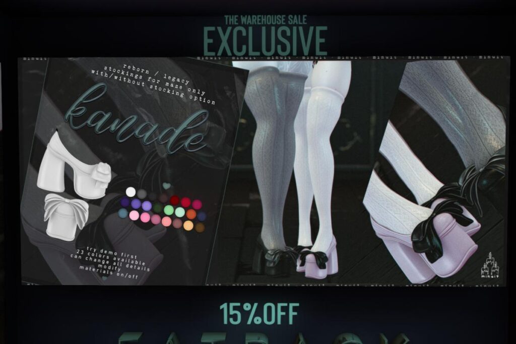 Kanade Shoes - Legacy/Reborn/+mods, L$299 each/L$1399 FP