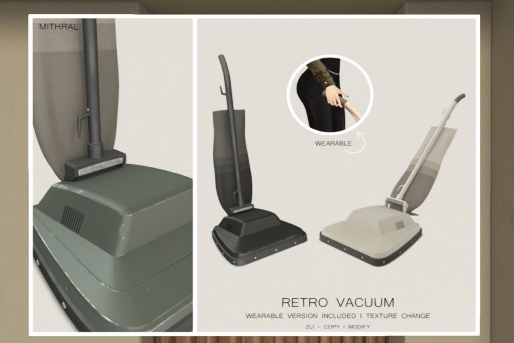 Retro Vacuum, L$99 each