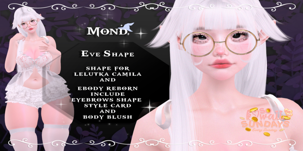 Eve Shape - EvoX Camila/Reborn	&lt;a href=&quot;http://maps.secondlife.com/secondlife/Crocus%20Island/49/51/25&quot;&gt;Teleport&lt;/a&gt;