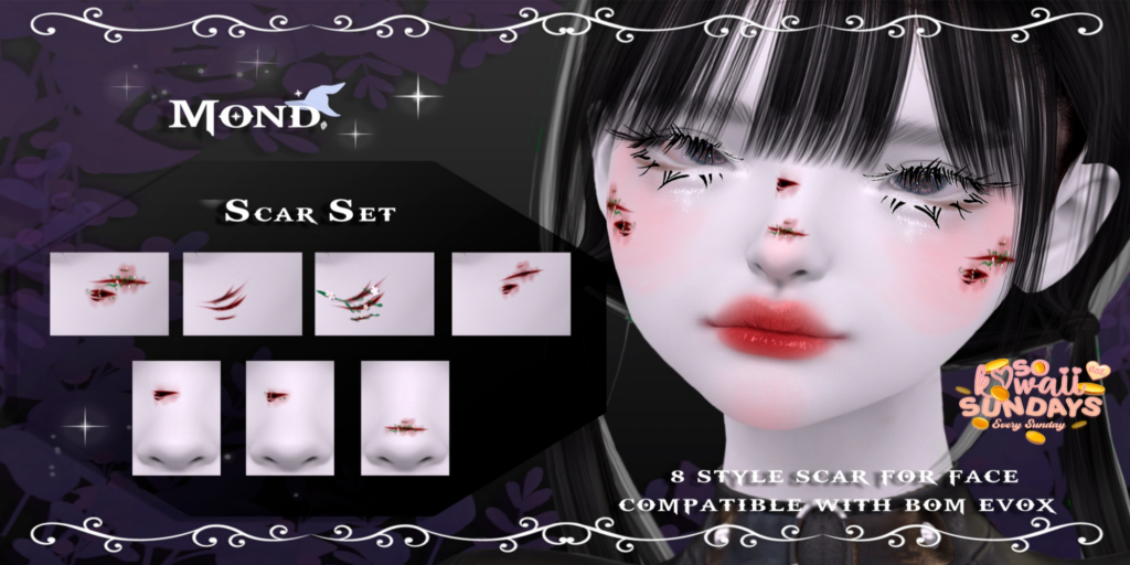 Scar Set - EvoX	&lt;a href=&quot;http://maps.secondlife.com/secondlife/Crocus%20Island/47/50/25&quot;&gt;Teleport&lt;/a&gt;