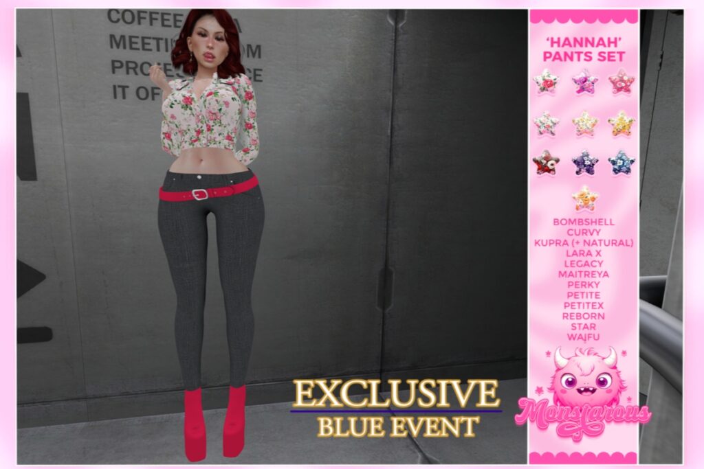 Hannah Pants Set - Inithium/Legacy/Maitreya/Reborn/Star/+mods, L$167 each
