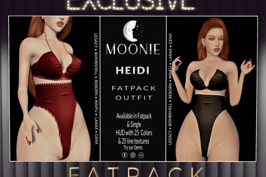 Heidi Outfit - GenX/Legacy/MaitreyaX/Reborn/+mods, L$159 each/L$399 FP