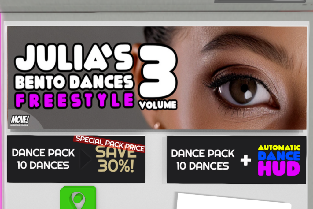 Julia&#039;s Freestyle Dances Vol 3, L$300 each/L$2399-L$3199 each FP
