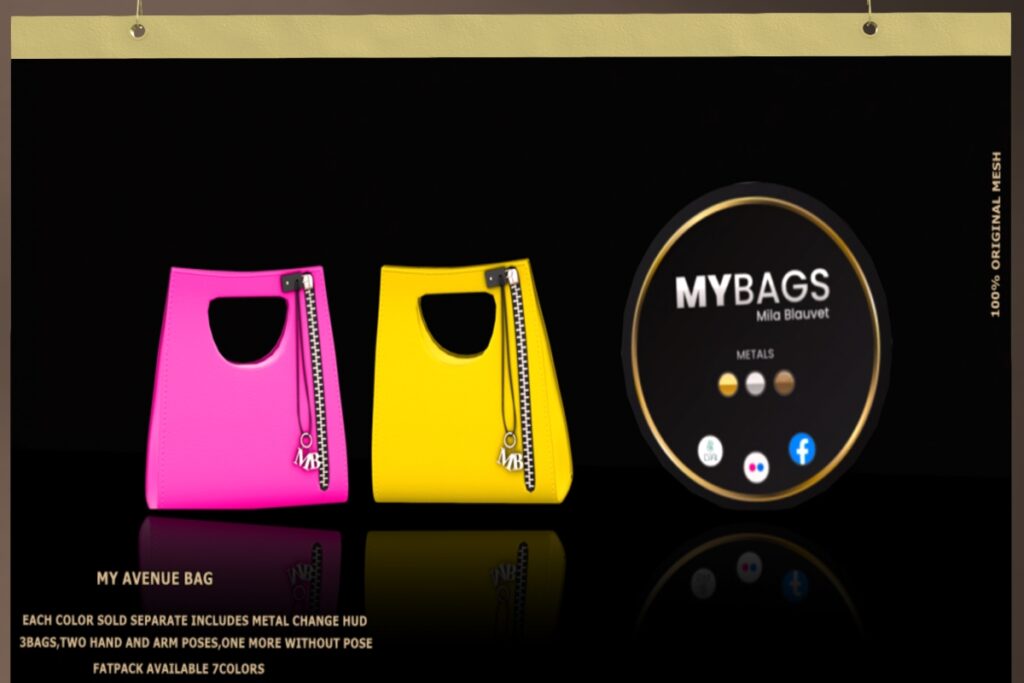 My Avenue Bag, L$199 each/L$899 FP