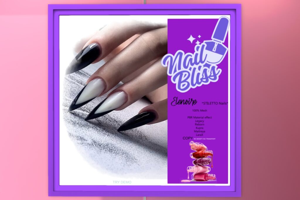 Elenoire Mesh Nails - Inithium/Legacy/Maitreya/Reborn/+mods, L$280
