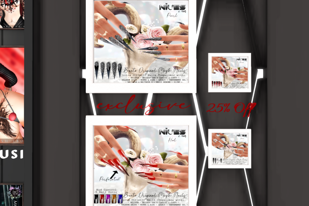 Peerl and Hal Nails - Belleza/Erika/GenX/Legacy/Maitreya/Reborn/Slink/Yentements/+mods, L$79-L$119 each