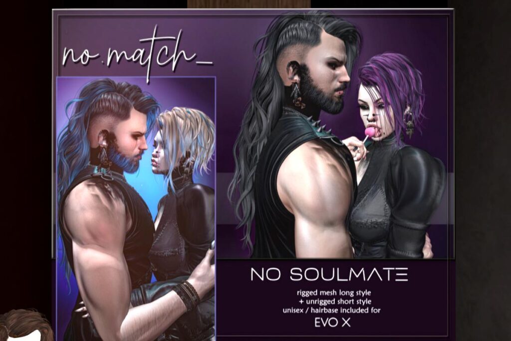 No Soulmate Hair - EvoX, L$170 each/L$680 FP