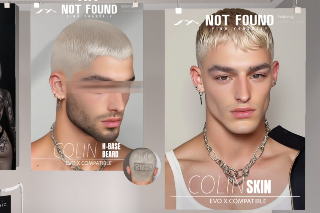 Colin Hairbase &amp; Beard - EvoX, L$575 | Colin Skin - EvoX, L$875 each/L$1999 FP