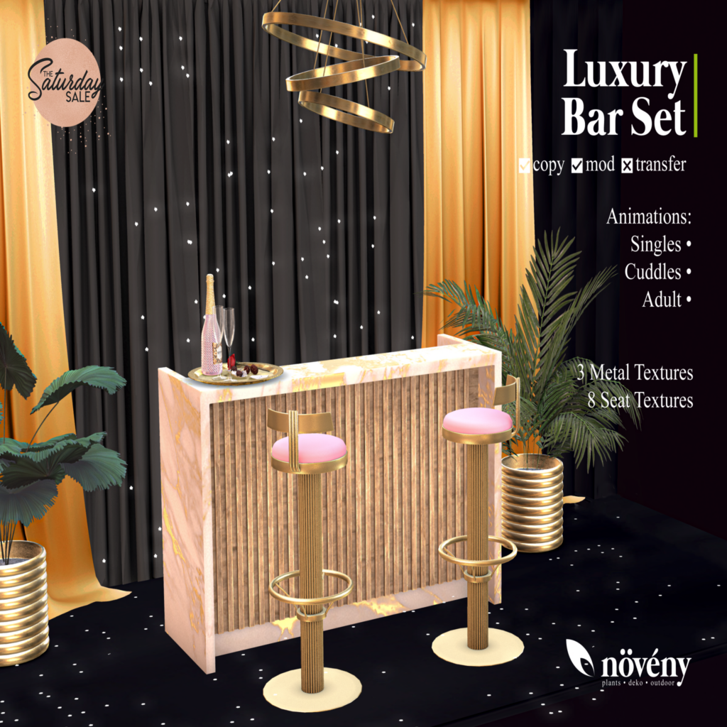 Luxury Bar Decor Set	&lt;a href=&quot;http://maps.secondlife.com/secondlife/BigBang/128/192/1501&quot;&gt;Teleport&lt;/a&gt;