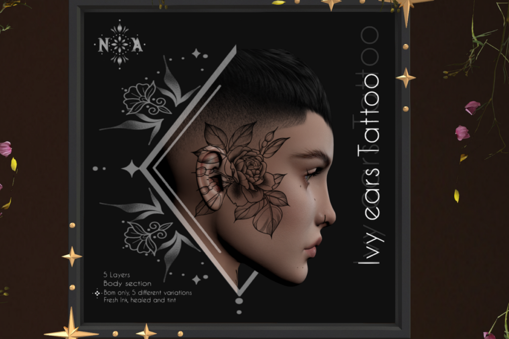 Ivy Ears Tattoo - EvoX, L$149