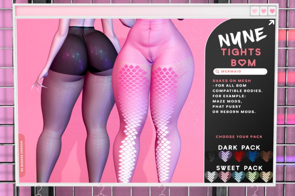 Mermaid Tights - BOM/+mods, L$269 each/L$499 FP