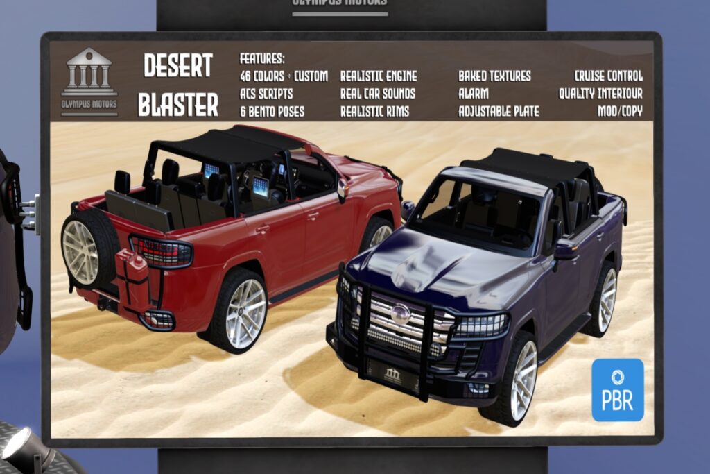 Desert Blaster Driveable Car, L$799