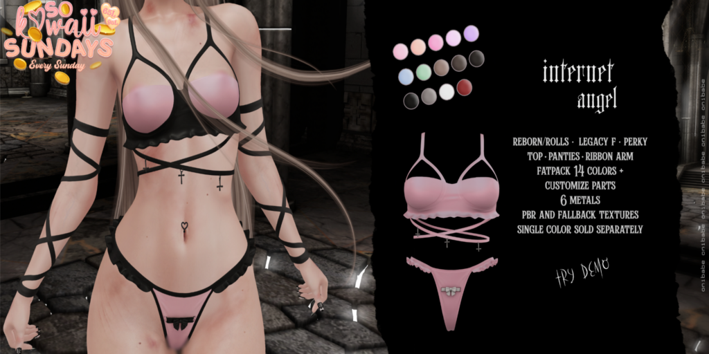 Internet Angel Lingerie - Legacy/Reborn/+mods	&lt;a href=&quot;https://maps.secondlife.com/secondlife/Demon/242/93/22&quot;&gt;Teleport&lt;/a&gt;