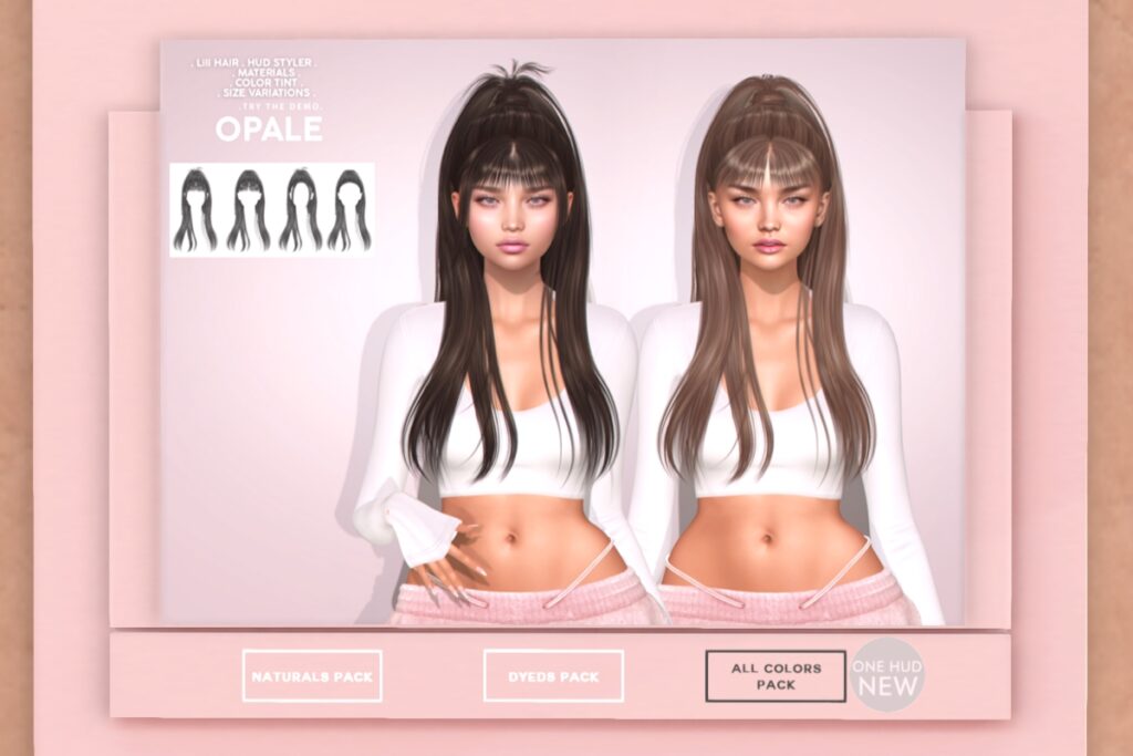 Lili Hairstyle, L$350 each/L$590 FP