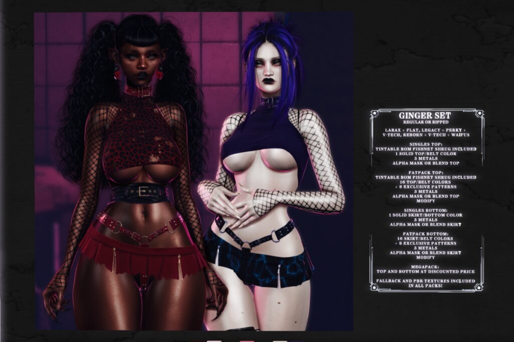 Ginger Set - Legacy/MaitreyaX/Reborn/+mods, L$249 each/L$1499 each FP/L$1999 each MP