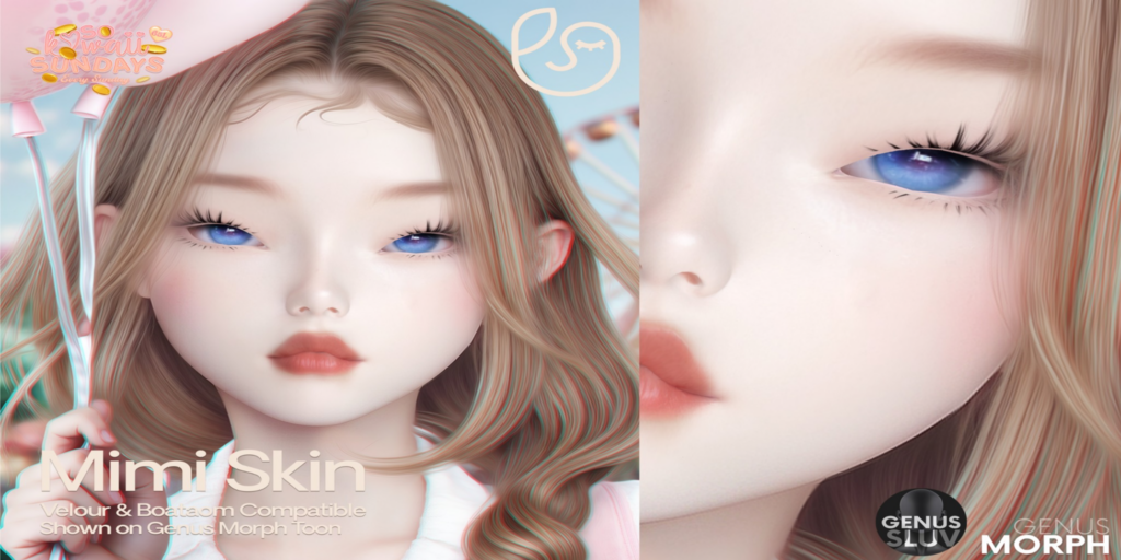 Mimi Skin - Genus	&lt;a href=&quot;http://maps.secondlife.com/secondlife/Prime%20District/95/67/22&quot;&gt;Teleport&lt;/a&gt;