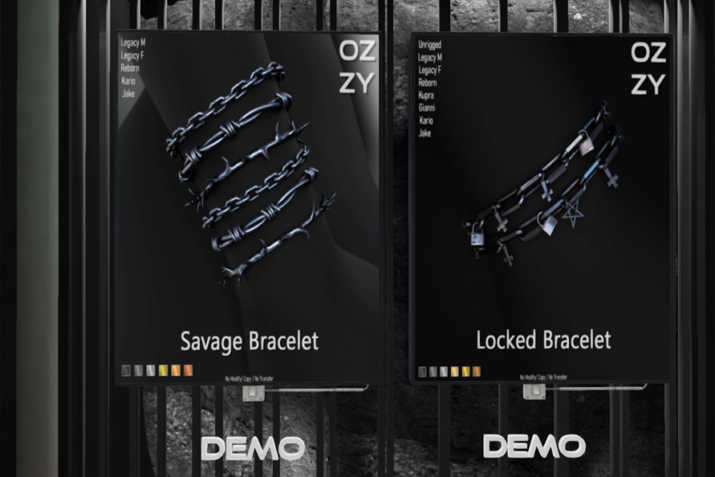 Locked Bracelet - Jake/Kario/Legacy F+M/Reborn, L$299 | Savage Bracelet - Gianni/Inithium/Jake/Legacy F+M/Reborn, L$299