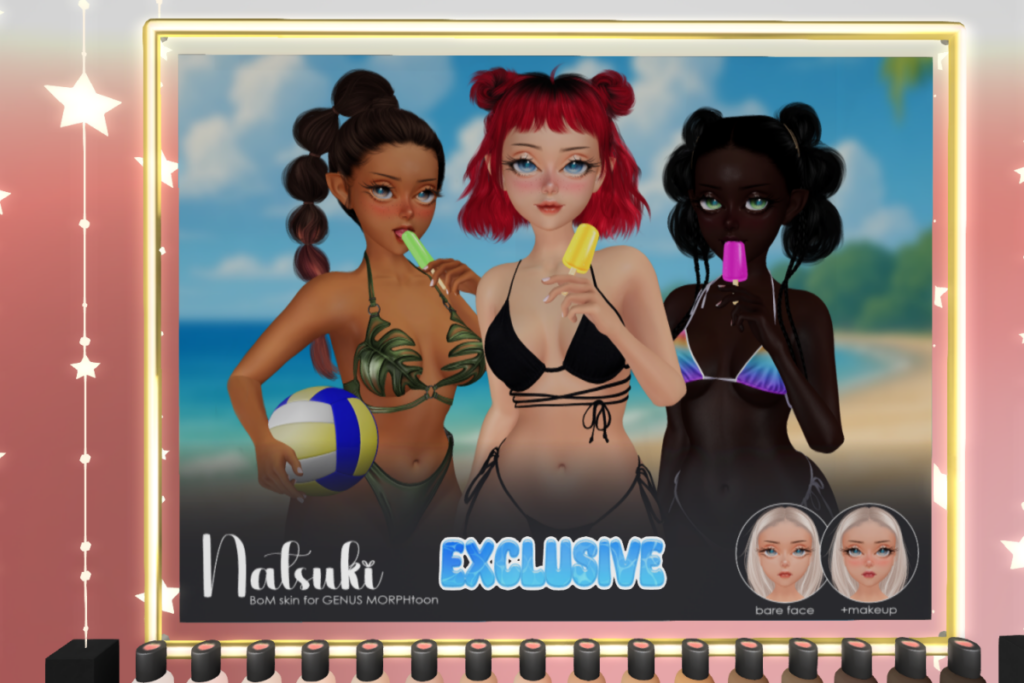 Natsuki Skin - Genus MorphToon, L$499 each/L$6969 FP