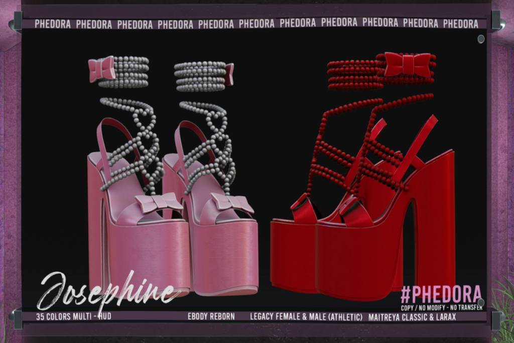 Josephine Heels - Legaacy F+M/Maitreya/Reborn/+mods, L$399