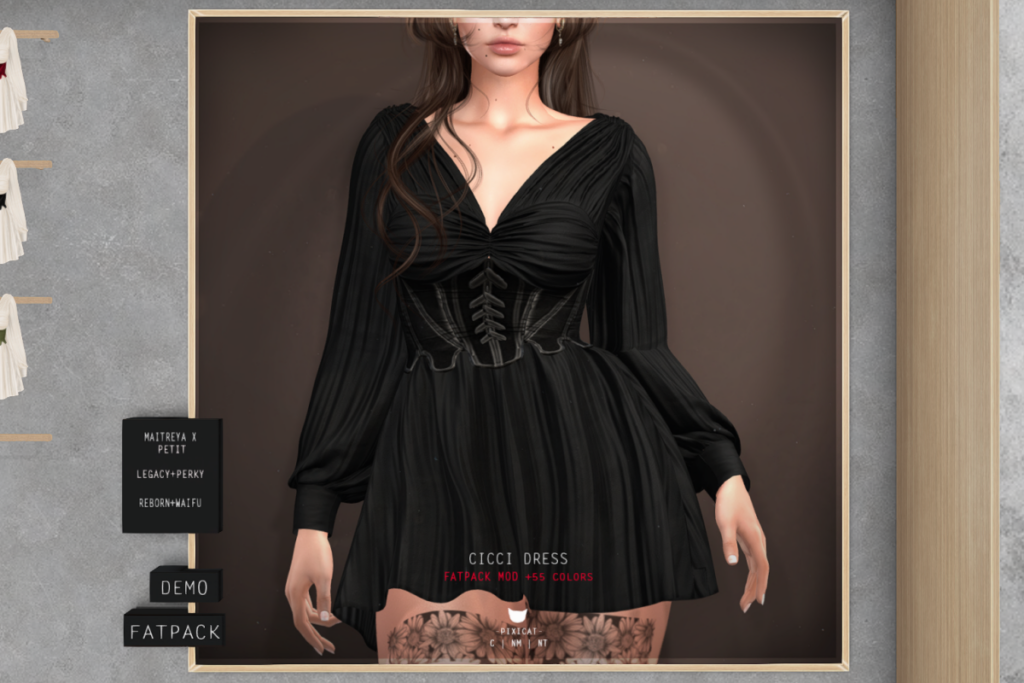 Cicci Dress - Legacy/MaitreyaX/Reborn/+mods, L$275 each/L$1200 FP