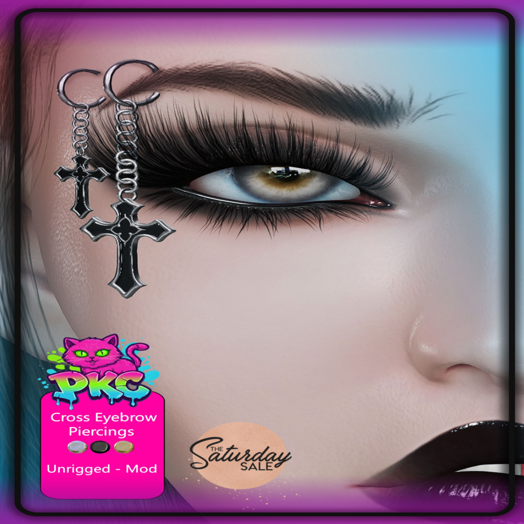 Cross Eyebrow Piercings	&lt;a href=&quot;http://maps.secondlife.com/secondlife/Forbidden%20Paradise/212/209/22&quot;&gt;Teleport&lt;/a&gt;