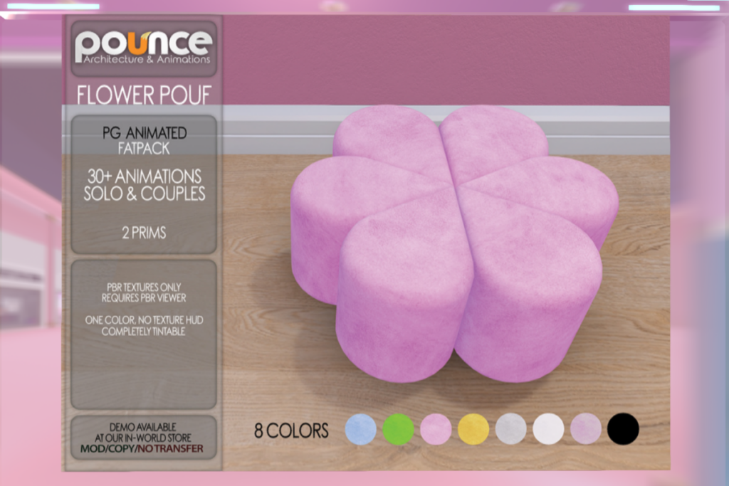 Pouf, L$900-L$1500 each