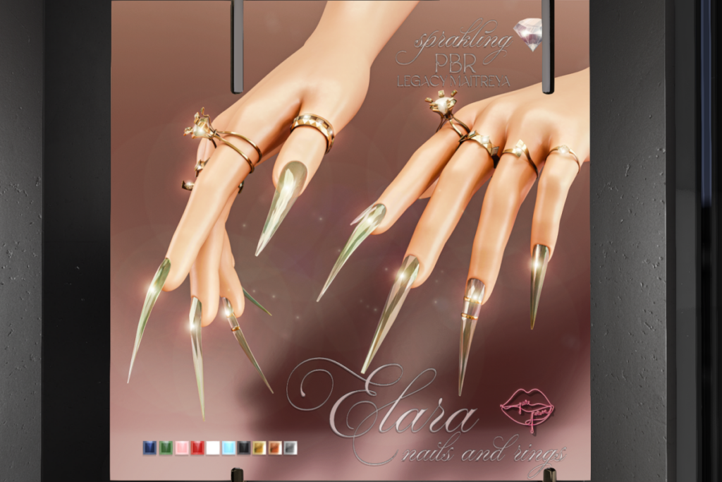 Elara Nails and Rings - Legacy/Maitreya, L$399