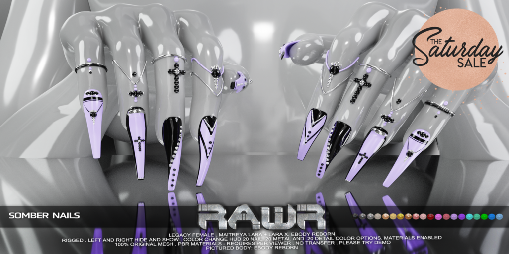 Somber Nails - Legacy/Maitreya/Reborn/+mods	&lt;a href=&quot;http://maps.secondlife.com/secondlife/RAWR/62/141/21&quot;&gt;Teleport&lt;/a&gt;