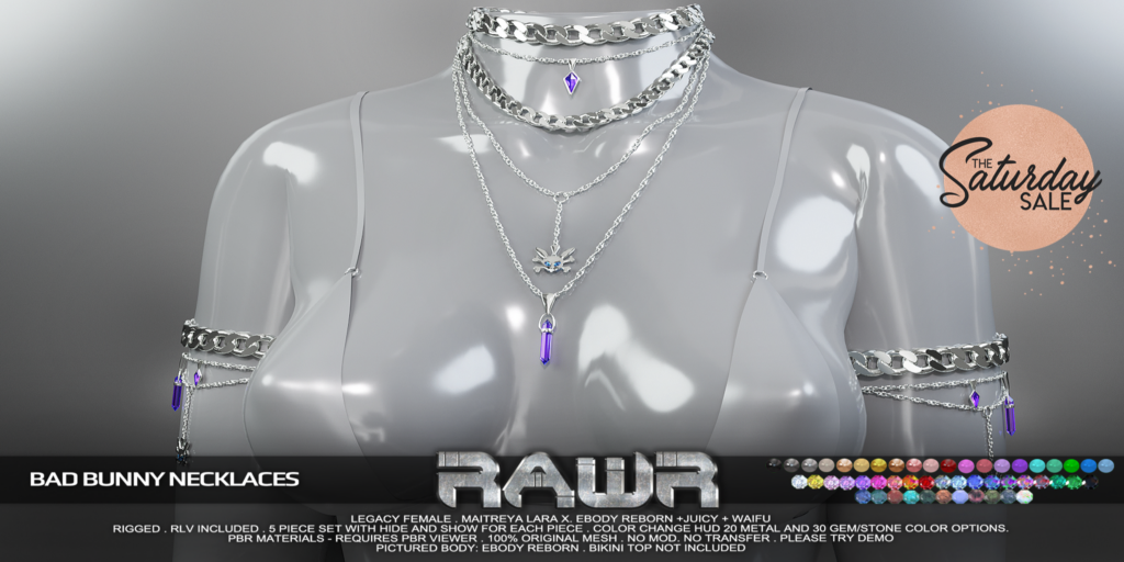 Bad Bunny Necklaces - Legacy/MaitreyaX/Reborn/+mods	&lt;a href=&quot;http://maps.secondlife.com/secondlife/RAWR/62/141/21&quot;&gt;Teleport&lt;/a&gt;