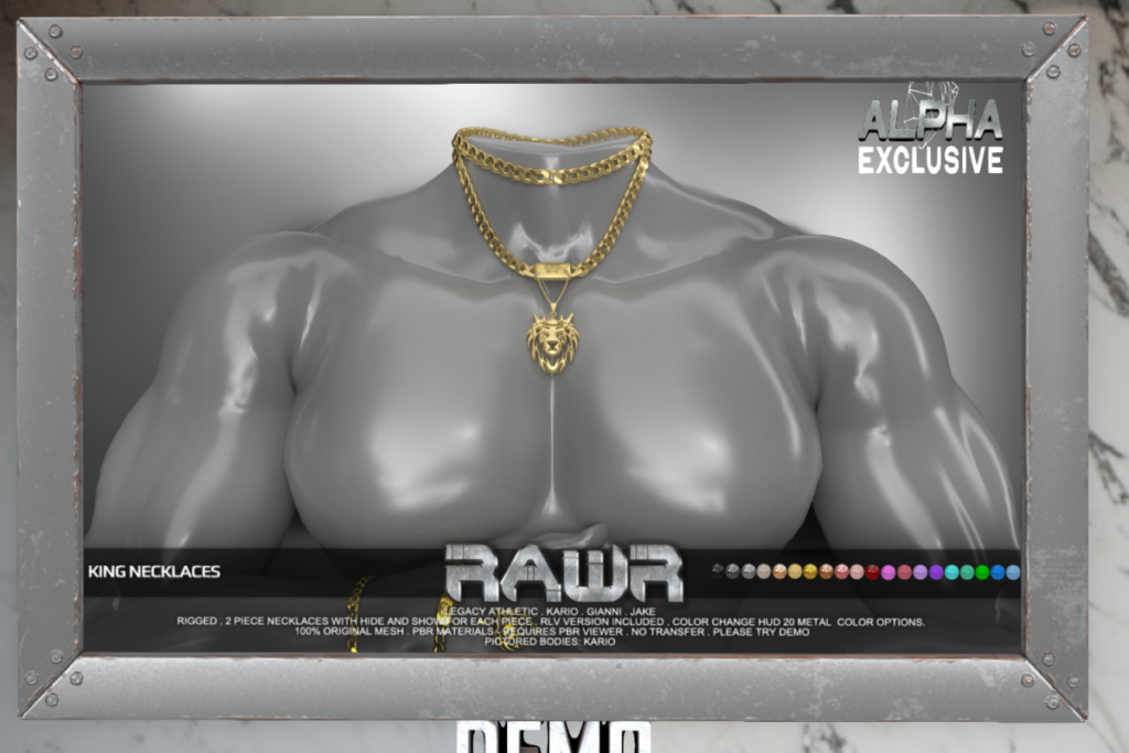 King Necklaces - Gianni/Jake/Kario/Legacy Athletic, L$299