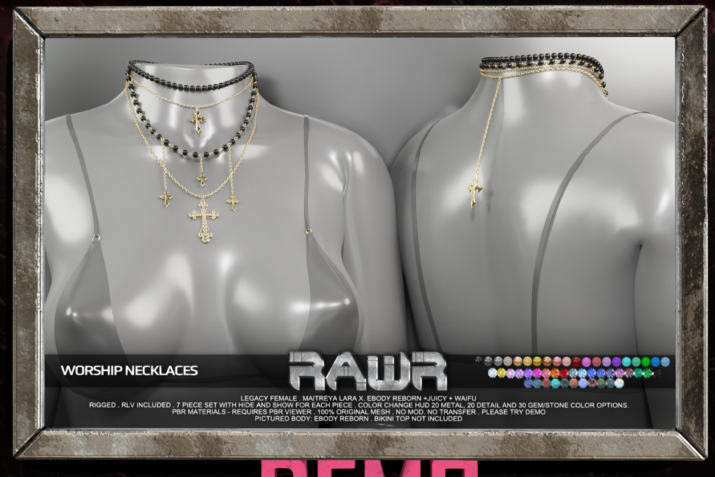 Worship Necklaces - Legacy/MaitreyaX/Reborn/+mods, L$299