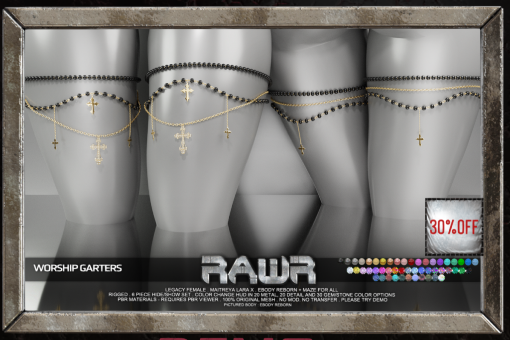 Worship Garters - Legacy/MaitreyaX/Reborn/+mods, L$240