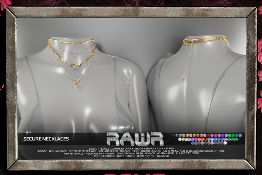 Secure Necklaces - Legacy/MaitreyaX/Reborn/+mods, L$299