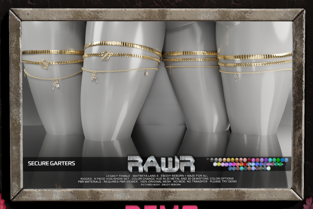 Secure Garters - Legacy/MaitreyaX/Reborn/+mods, L$299