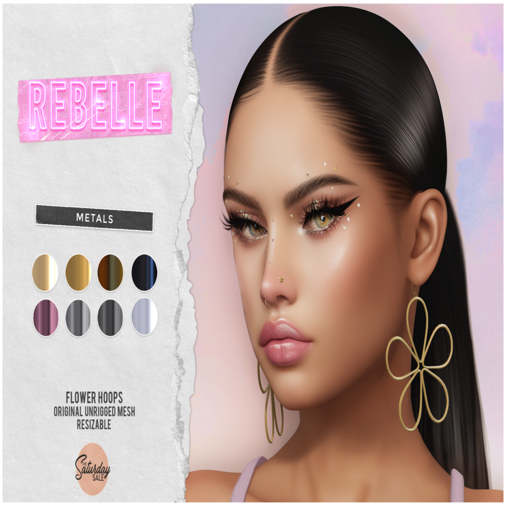 Flower Hoops Earrings	&lt;a href=&quot;http://maps.secondlife.com/secondlife/The%20Northern%20Forests/179/116/902&quot;&gt;Teleport&lt;/a&gt;